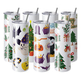 Food Storage: VEVOR 8 Pack Straight Sublimation Tumblers, 30 oz Blank Tumbler Bulk, Stainless Steel Double Wall Tumbler Cups with Straw, Lid, Brush, Base, Shrink Wrap, Gift Box, for Heat Press and Heat Transfer