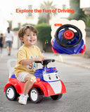 Dolls, Playsets & Toy Figures: VEVOR Ride On Toddler Push Car, Push Car for Toddler 19 to 36 Months, Kids Ride On Toy with Music & Under-seat Storage, 25 kg Load Capacity, Foot-to-Floor Walker for Toddlers Boys Girls, Red