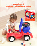 Dolls, Playsets & Toy Figures: VEVOR Ride On Toddler Push Car, Push Car for Toddler 19 to 36 Months, Kids Ride On Toy with Music & Under-seat Storage, 25 kg Load Capacity, Foot-to-Floor Walker for Toddlers Boys Girls, Red