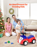 Dolls, Playsets & Toy Figures: VEVOR Ride On Toddler Push Car, Push Car for Toddler 19 to 36 Months, Kids Ride On Toy with Music & Under-seat Storage, 25 kg Load Capacity, Foot-to-Floor Walker for Toddlers Boys Girls, Red