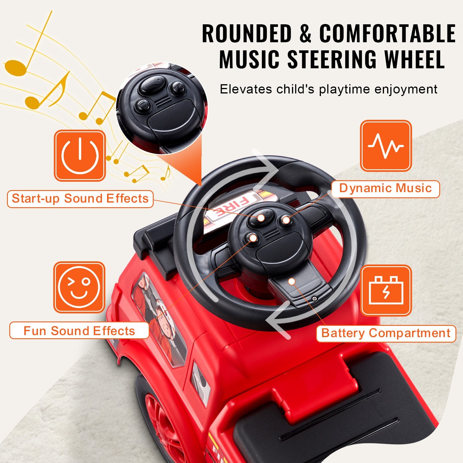 Ride On Cars: VEVOR Ride On Push Car for Toddlers, Ages 1-3, Ride Racer, Sit to Stand Toddler Ride On Toy, Classic Kids Ride On Car with Music Steering Wheel & Under Seat Storage, Ride On Toy for Boys Girls, Red