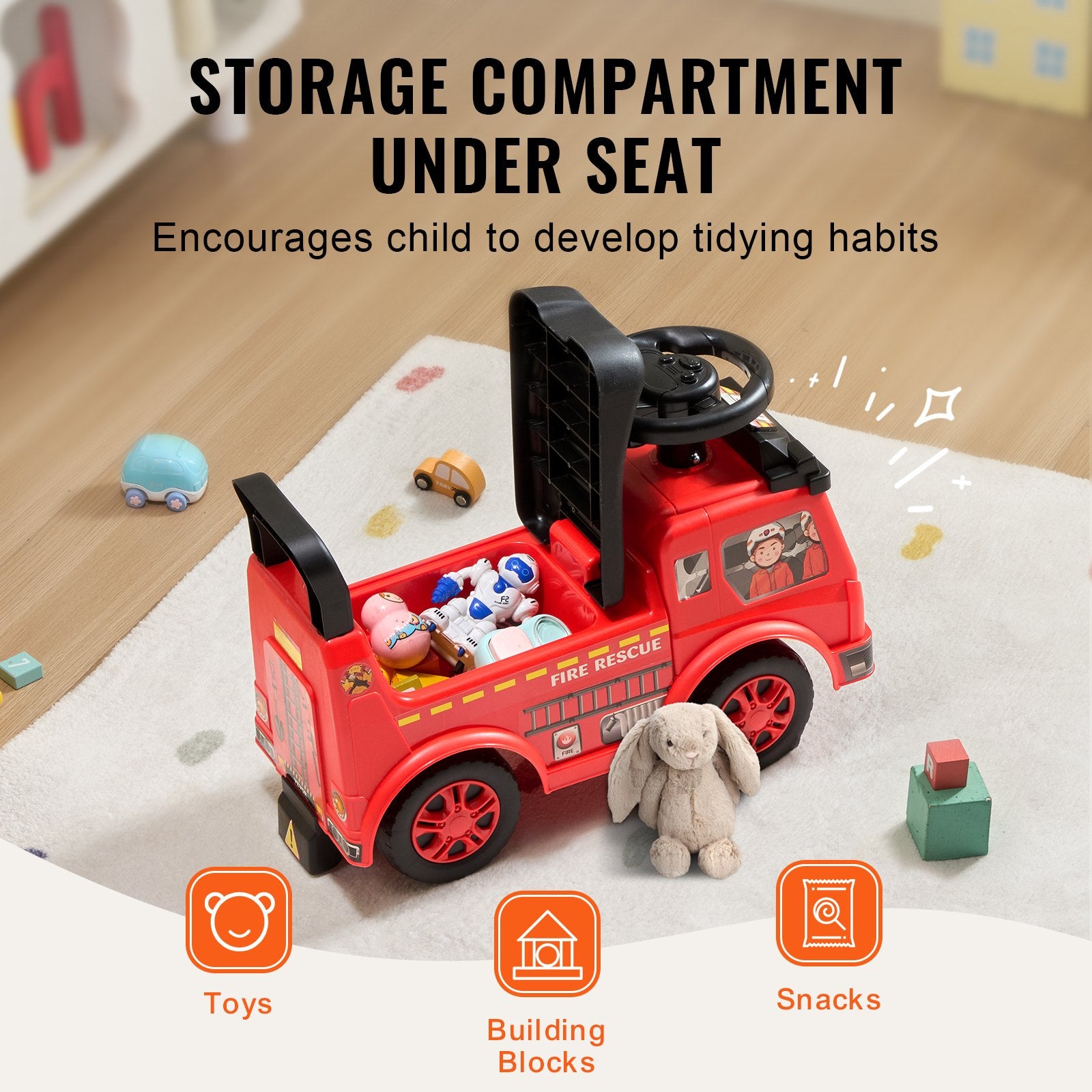Ride On Cars: VEVOR Ride On Push Car for Toddlers, Ages 1-3, Ride Racer, Sit to Stand Toddler Ride On Toy, Classic Kids Ride On Car with Music Steering Wheel & Under Seat Storage, Ride On Toy for Boys Girls, Red