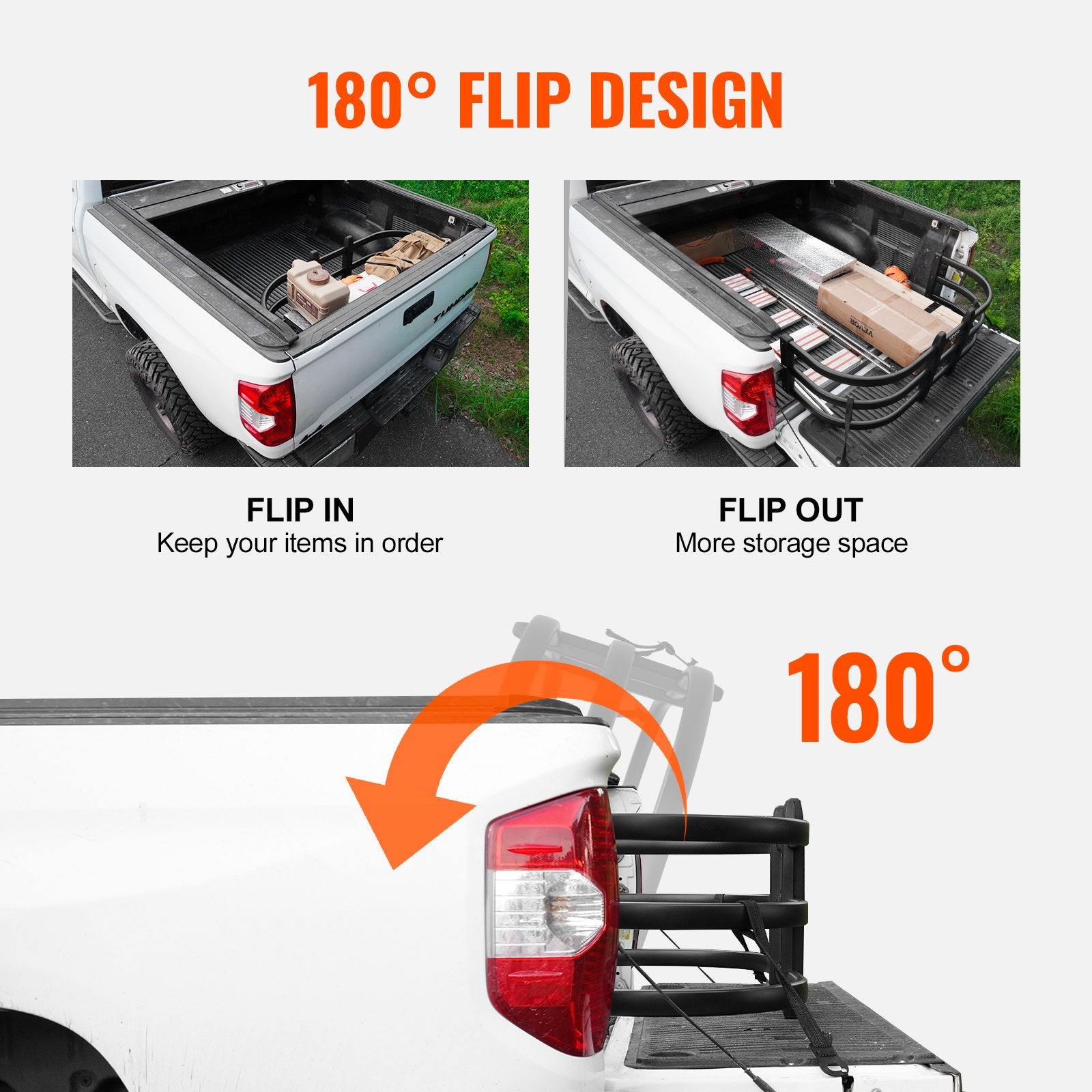Automotive Parts: VEVOR Truck Bed Extender, Aluminum Retractable Tailgate Extender, 131cm-162.6cm Adjustable Length, Fits for Ridgeline, Tacoma, Gladiator, Colorado/Canyon, Frontier, and Ranger