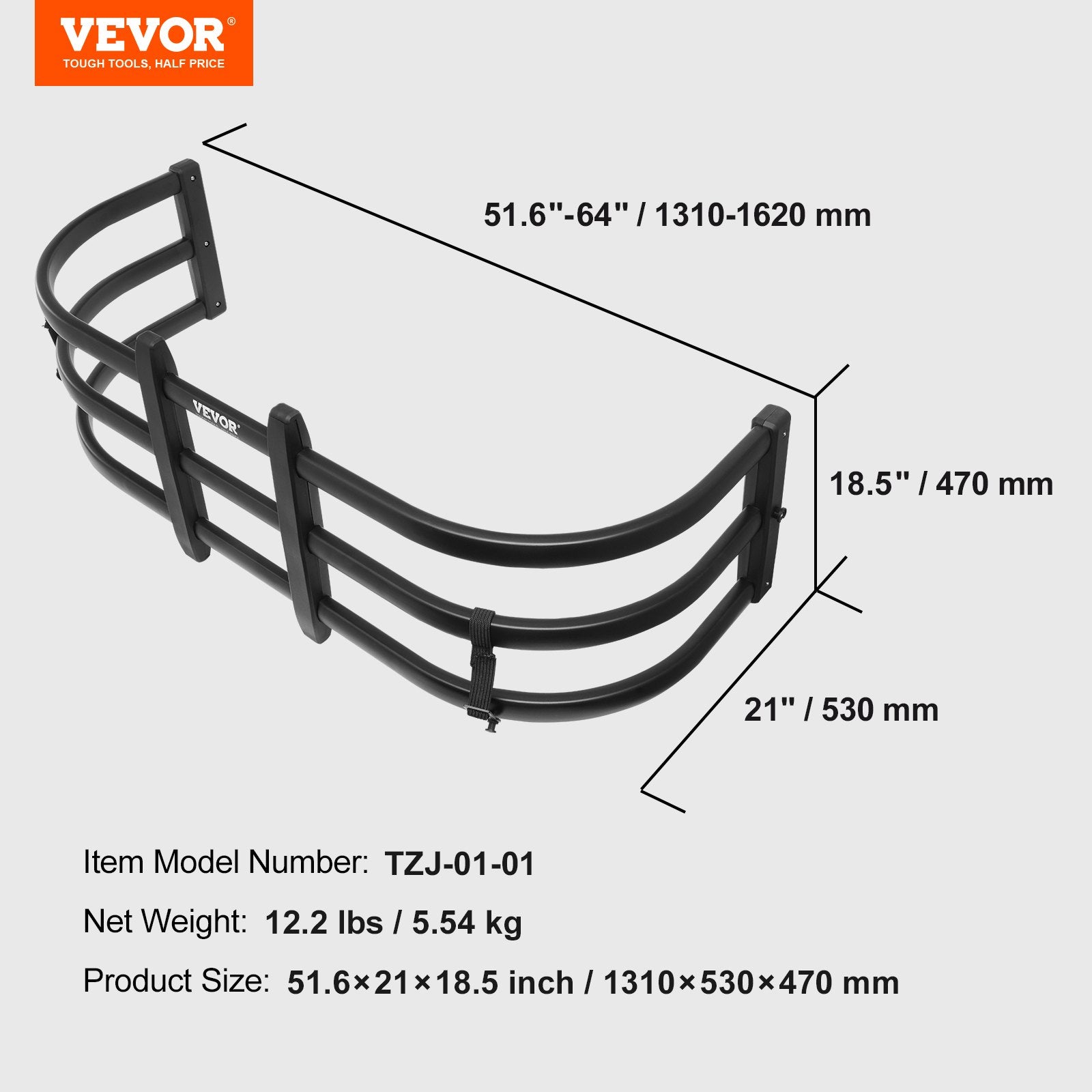 Automotive Parts: VEVOR Truck Bed Extender, Aluminum Retractable Tailgate Extender, 131cm-162.6cm Adjustable Length, Fits for Ridgeline, Tacoma, Gladiator, Colorado/Canyon, Frontier, and Ranger