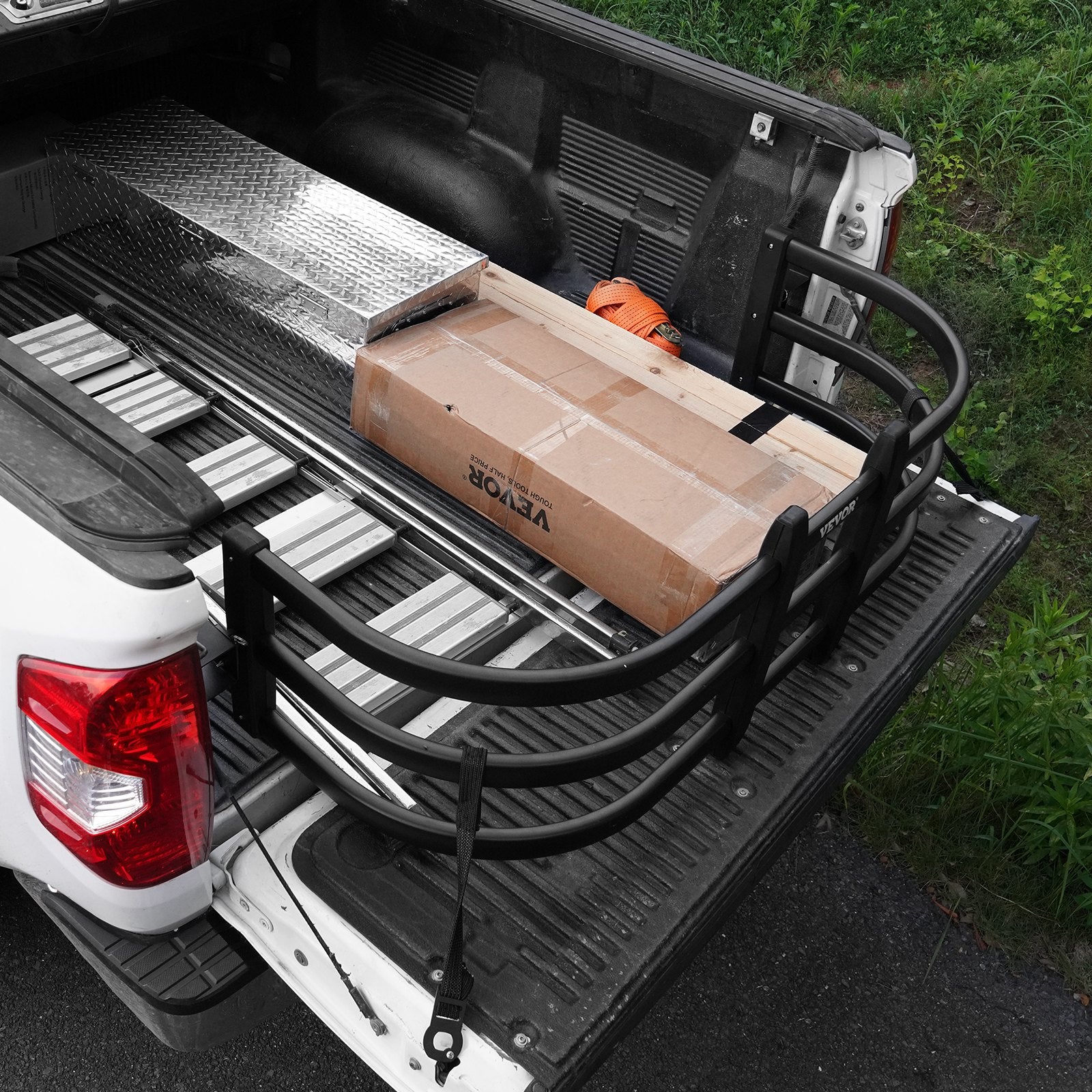 Automotive Parts: VEVOR Truck Bed Extender, Aluminum Retractable Tailgate Extender, 131cm-162.6cm Adjustable Length, Fits for Ridgeline, Tacoma, Gladiator, Colorado/Canyon, Frontier, and Ranger