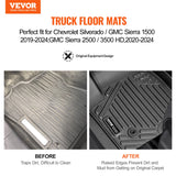 Automotive Decor: VEVOR Automotive Floor Mats Fits for Chevrolet Silverado/GMC Sierra 1500 3 pcs