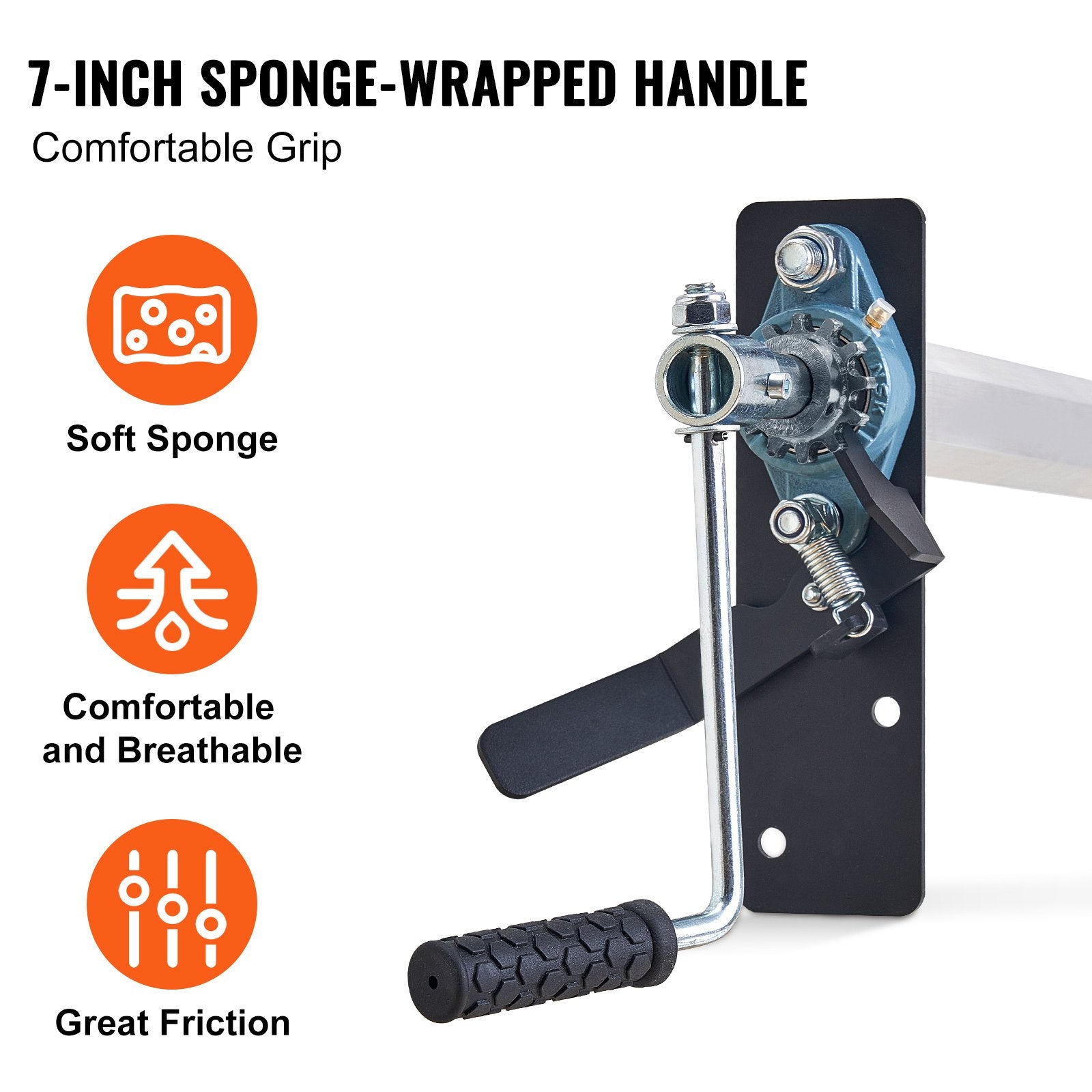 Caravan Accessories: VEVOR Hand Crank Tarp Roller Kit, 1.6-2.6 m Wide, Aluminum Alloy, Manual Cab Level Dump Truck Tarp Roller with 17.8 cm Sponge-Wrapped Handle, Perfect for Dump Trucks, Trailers, Trash Haulers (No Tarp)