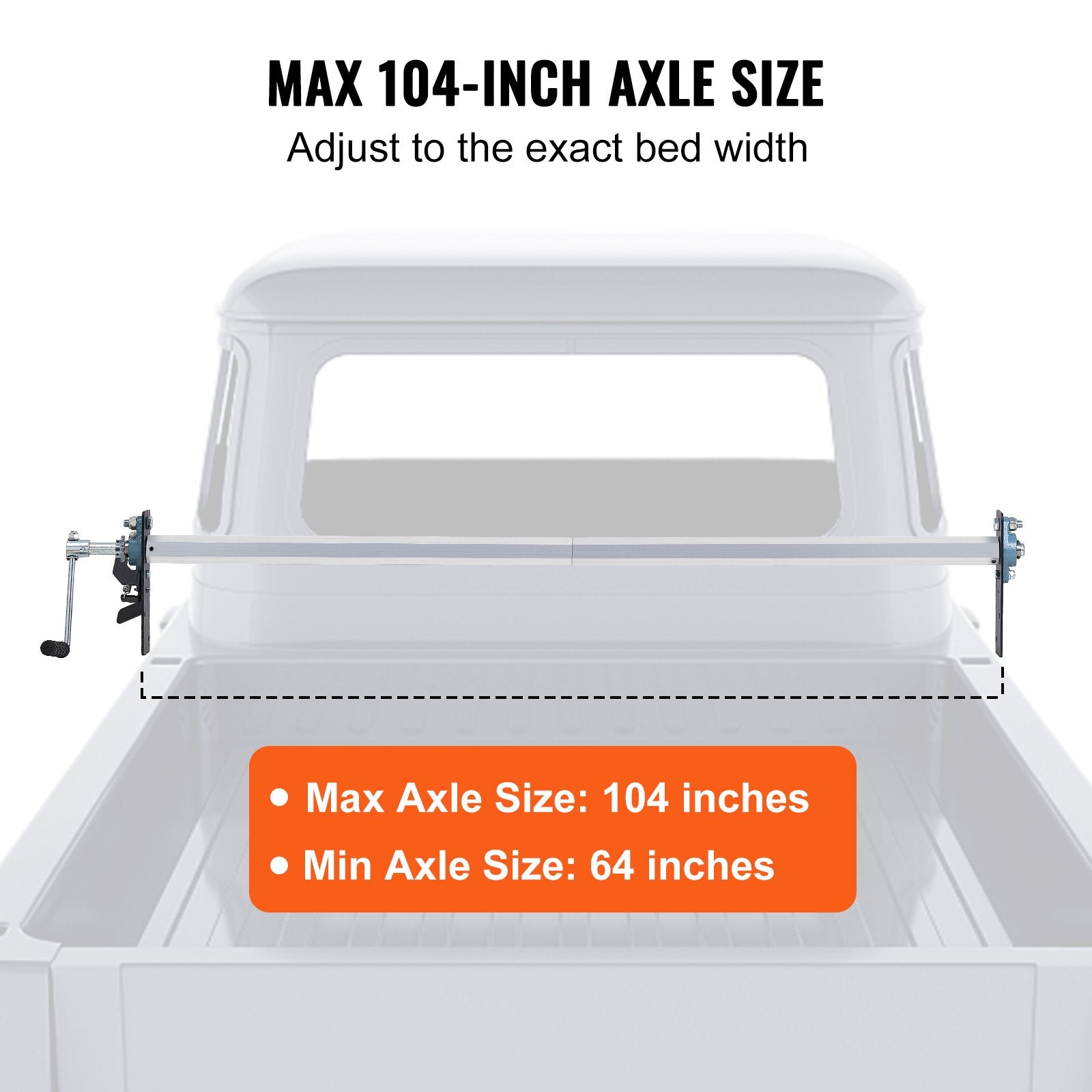 Caravan Accessories: VEVOR Hand Crank Tarp Roller Kit, 1.6-2.6 m Wide, Aluminum Alloy, Manual Cab Level Dump Truck Tarp Roller with 17.8 cm Sponge-Wrapped Handle, Perfect for Dump Trucks, Trailers, Trash Haulers (No Tarp)