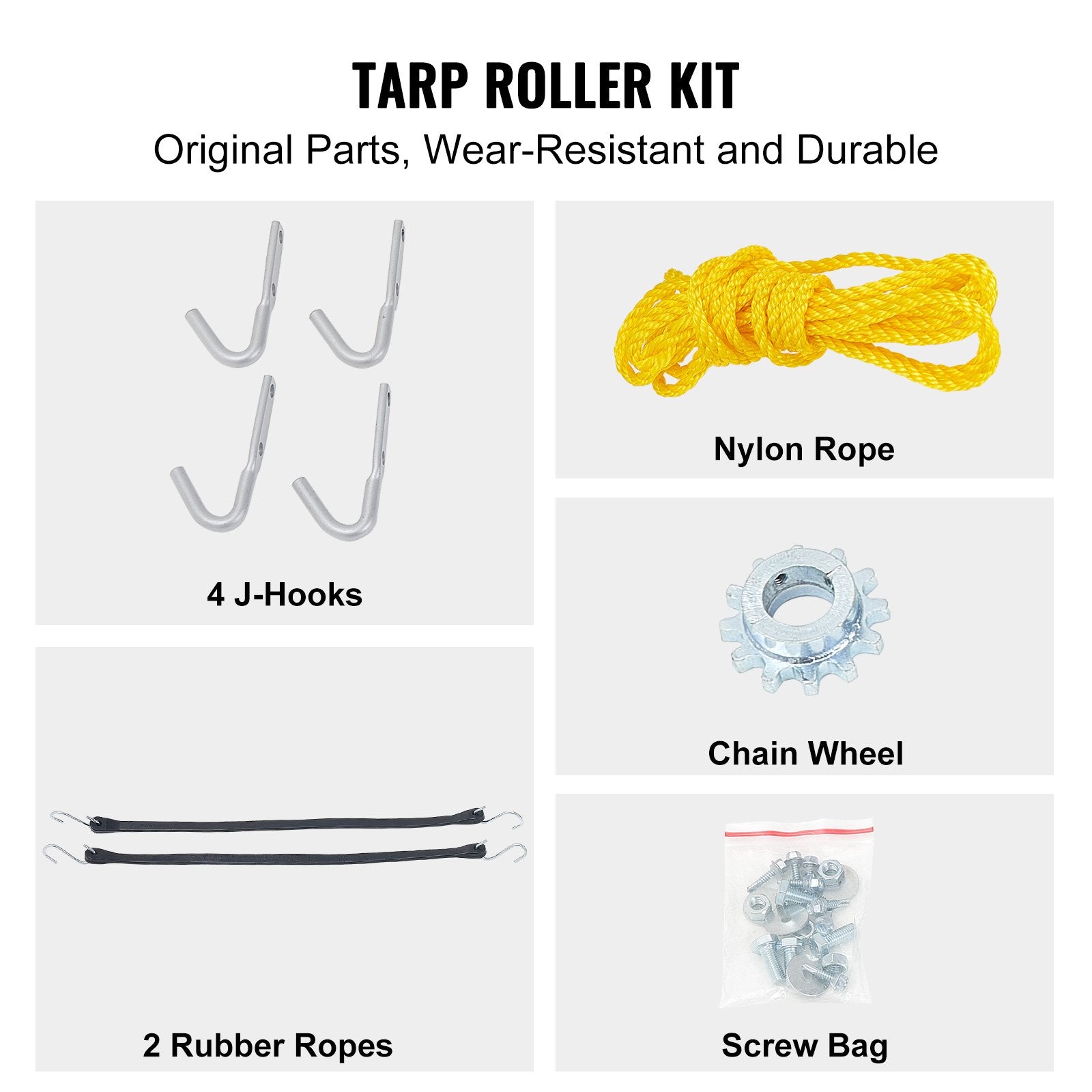 Caravan Accessories: VEVOR Hand Crank Tarp Roller Kit, 1.6-2.6 m Wide, Aluminum Alloy, Manual Cab Level Dump Truck Tarp Roller with 17.8 cm Sponge-Wrapped Handle, Perfect for Dump Trucks, Trailers, Trash Haulers (No Tarp)