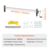 Caravan Accessories: VEVOR Hand Crank Tarp Roller Kit, 1.6-2.6 m Wide, Aluminum Alloy, Manual Cab Level Dump Truck Tarp Roller with 17.8 cm Sponge-Wrapped Handle, Perfect for Dump Trucks, Trailers, Trash Haulers (No Tarp)
