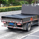 Caravan Accessories: VEVOR Dump Truck Mesh Tarp, 5 x 14 ft, PVC Coated Black Heavy Duty Cover with 5.5" 18oz Double Pocket, Brass Grommets, Reinforced Double Needle Stitch Webbing Fits Manual or Electric Dump Truck System