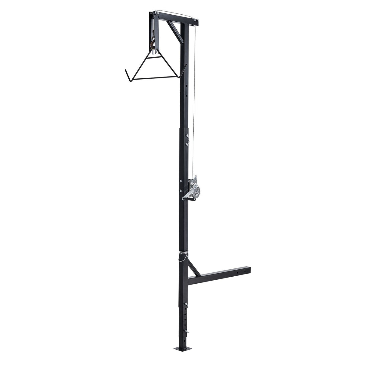 Truck Hitch Game Hoist, 400 lbs Load Capacity, Hunting Deer Hoist with 2-inch Receiver, 360-Degree Swivel Shaft & Adjustable Height, Includes Gambrel Winch for Skinning & Cleaning Game