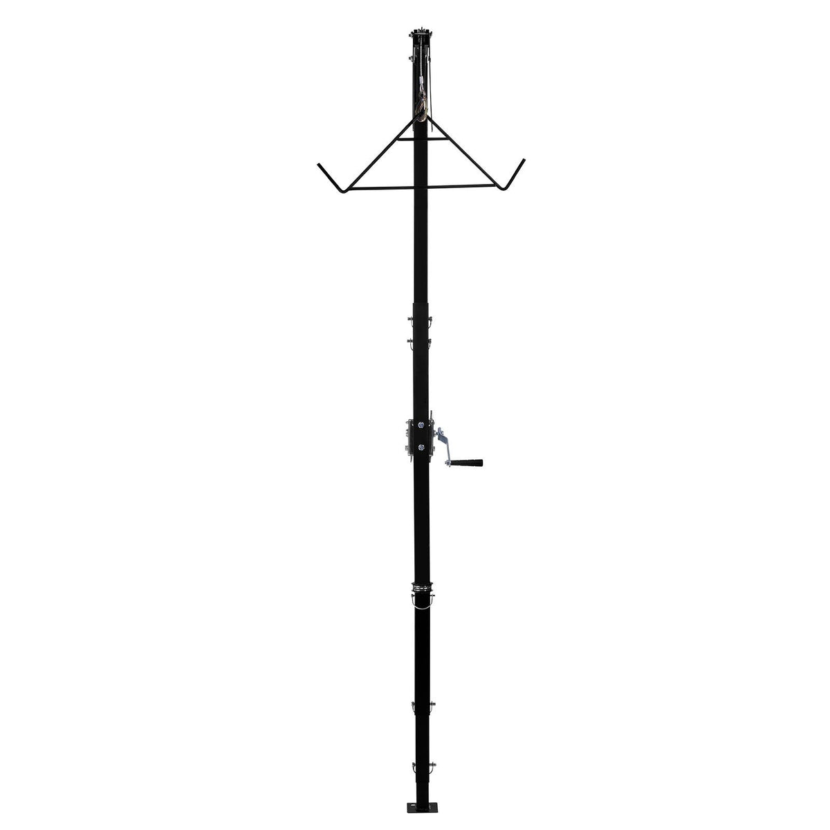 Truck Hitch Game Hoist, 600 lbs Load Capacity, Hunting Deer Hoist with 2-inch Receiver, 360-Degree Swivel Shaft & Adjustable Height, Includes Gambrel Winch for Skinning & Cleaning Game