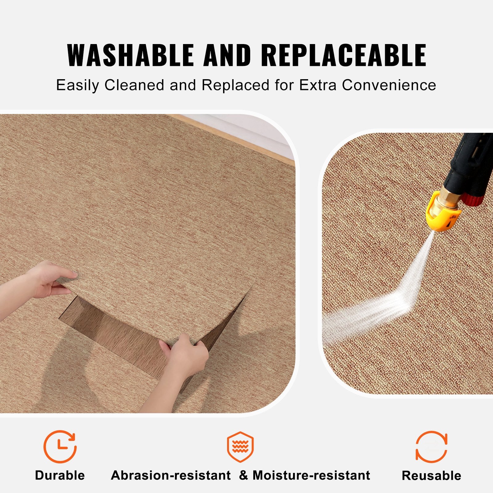 Carpet Tiles Reusable, 20"x 20" Carpet Squares With Padding Attached, Soft Padded Carpet Tiles, Easy Install DIY for Bedroom Living Room Indoor Outdoor (16 Tiles, Dark Brown)