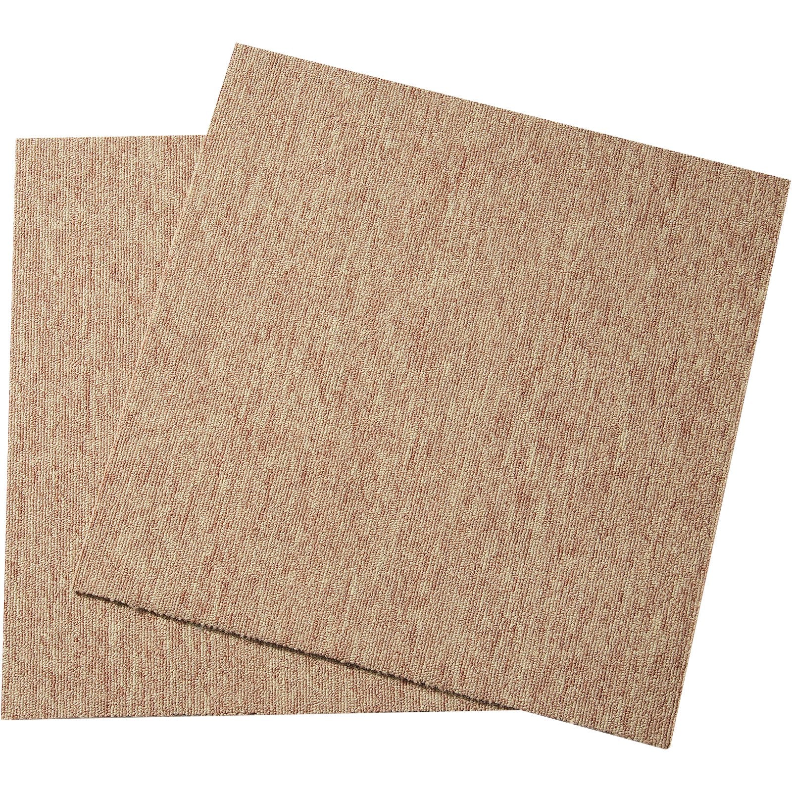 Carpet Tiles Reusable, 20"x 20" Carpet Squares With Padding Attached, Soft Padded Carpet Tiles, Easy Install DIY for Bedroom Living Room Indoor Outdoor (16 Tiles, Dark Brown)