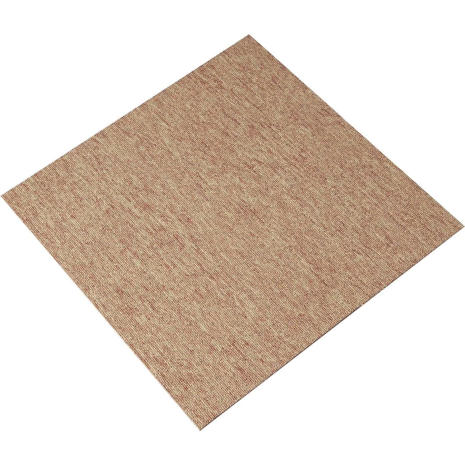 Carpet Tiles Reusable, 20"x 20" Carpet Squares With Padding Attached, Soft Padded Carpet Tiles, Easy Install DIY for Bedroom Living Room Indoor Outdoor (16 Tiles, Dark Brown)
