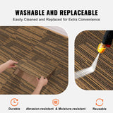 Cat Litter: VEVOR Carpet Tiles Reusable, 20"x 20"Carpet Squares With Padding Attached, Soft Padded Carpet Tiles, Easy Install DIY for Bedroom Living Room (12Tiles, Mixed Brown)