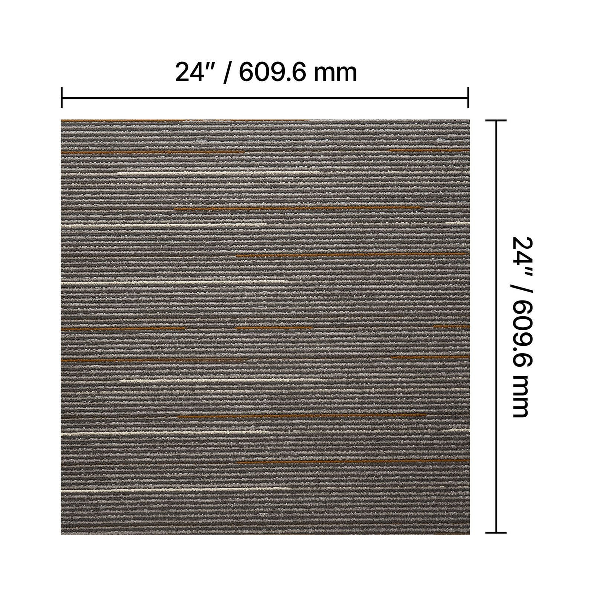Carpet Tiles Reusable 610x610 mm, 24 PCS Modular Carpet Square Rug, Commercial Floor Soft Padded for Seamless Cover 8.9㎡, Easy DIY Replacement for Living Room Bedroom Office Indoor, Dark Brown