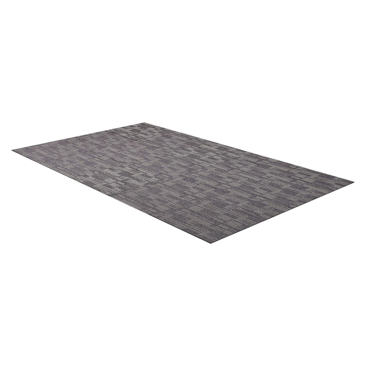 Carpet Tiles Reusable 610x610 mm, 24 PCS Modular Carpet Square Rug, Commercial Floor Soft Padded for Seamless Cover 8.9㎡, Easy DIY Replacement for Living Room Bedroom Indoor, Gray & Brown