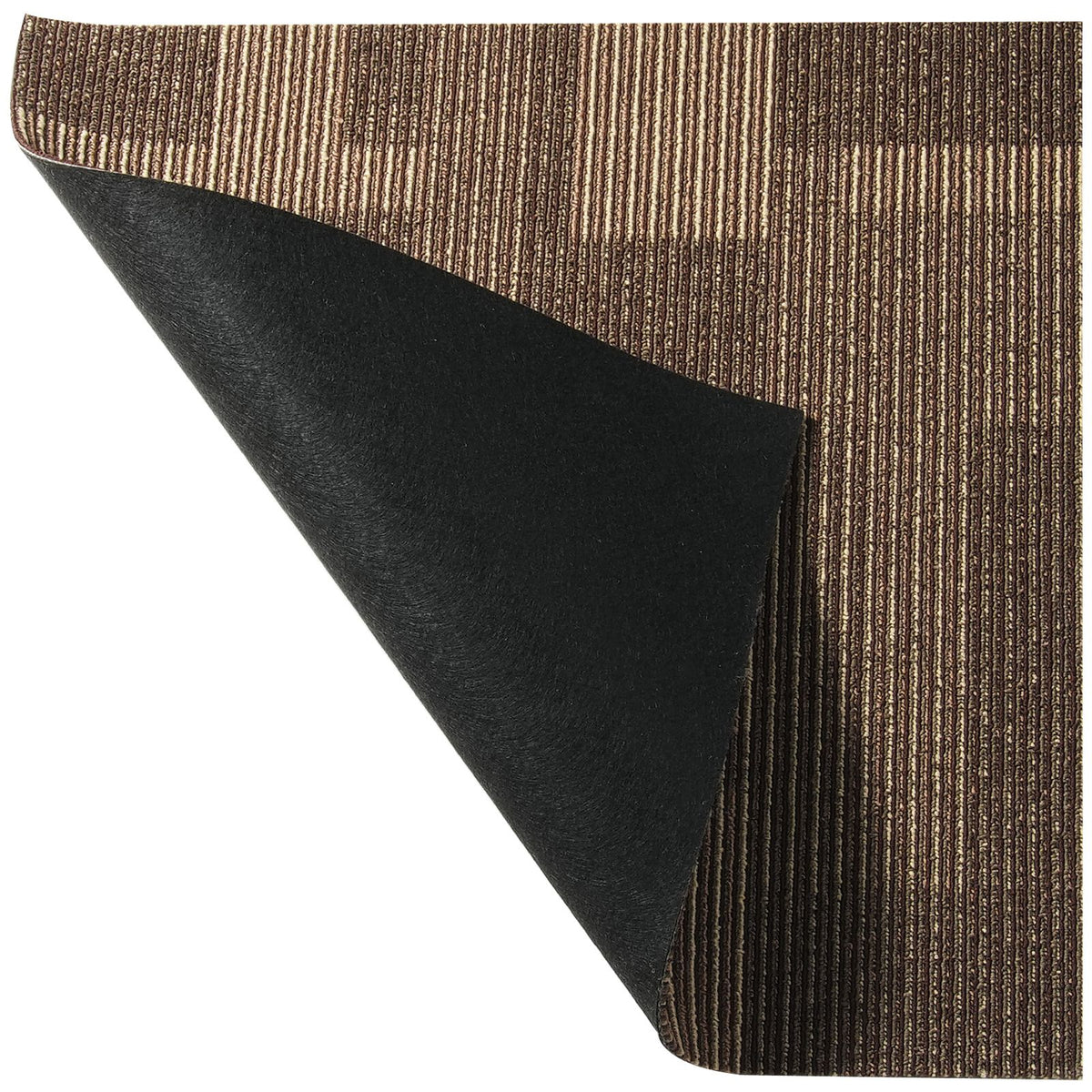 Carpet Tiles Reusable, 24"x 24"Carpet Squares With Padding Attached, Soft Padded Carpet Tiles, Easy Install DIY for Bedroom Living Room (24Tiles, Mixed Brown)