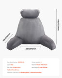 Pillows: VEVOR Reading Pillow, Large Bed Pillow with Removable Headrest, Back Pillow with 3 Pockets, Shredded Memory Foam and Washable Short Velvet Cloth, Side with Handles for Reading, Gaming, Resting, Grey