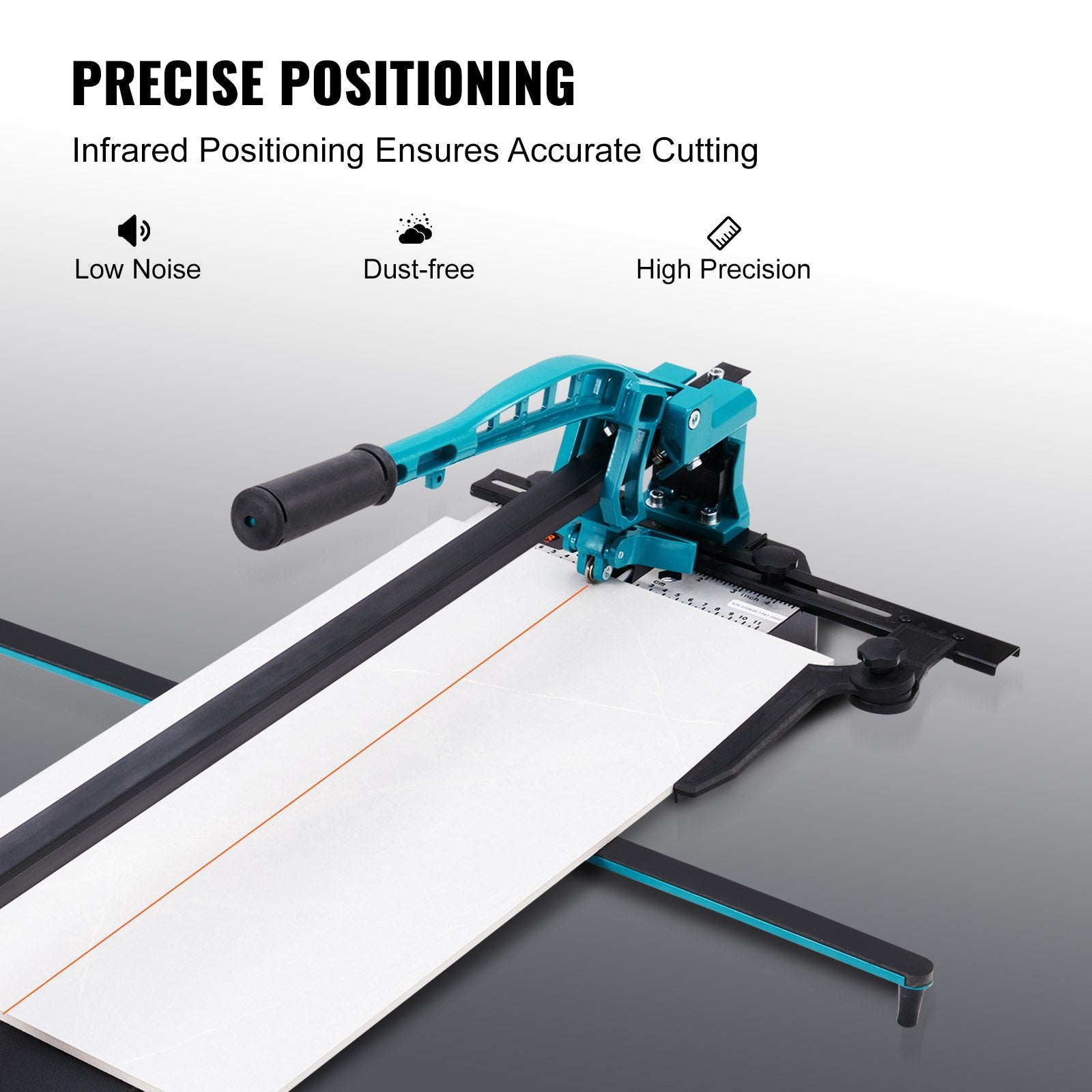 Saw Accessories: VEVOR Manual Tile Cutter, 1000mm, Porcelain Ceramic Tile Cutter with Tungsten Carbide Cutting Wheel, Infrared Positioning, Anti-Skid Feet, Durable Rails for professional installers or beginners
