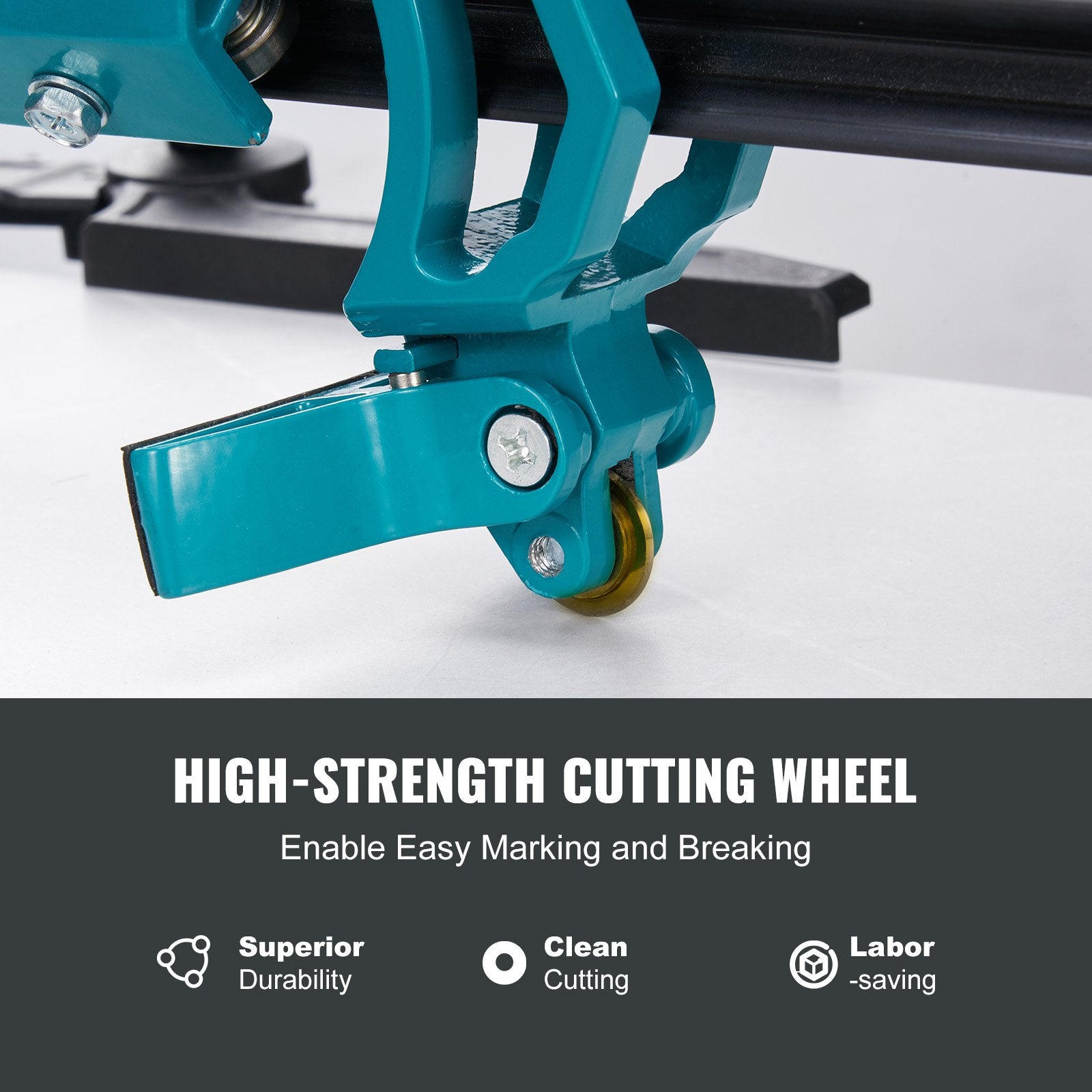 Saw Accessories: VEVOR Manual Tile Cutter, 1200mm, Porcelain Ceramic Tile Cutter with Tungsten Carbide Cutting Wheel, Infrared Positioning, Anti-Skid Feet, Durable Rails for professional installers or beginners
