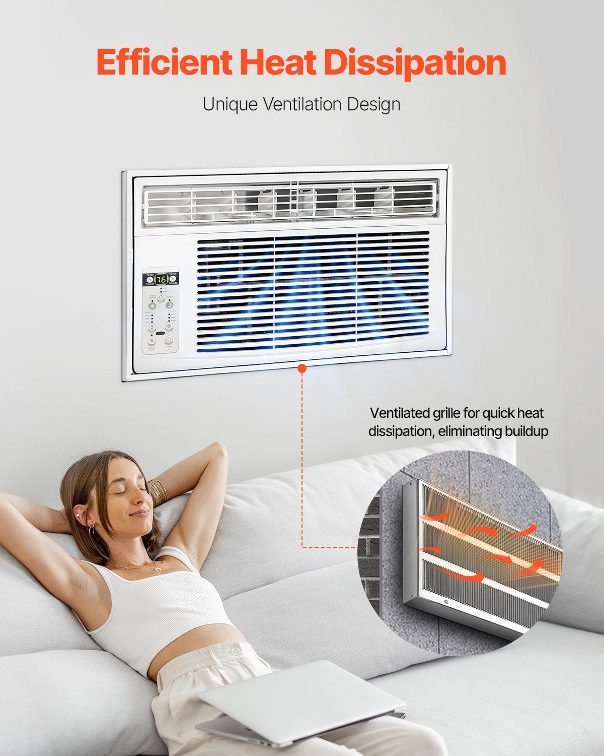 BBQs & Accessories: VEVOR Air Conditioner Wall Sleeve 26 in with Exterior Grille Wall AC Sleeve