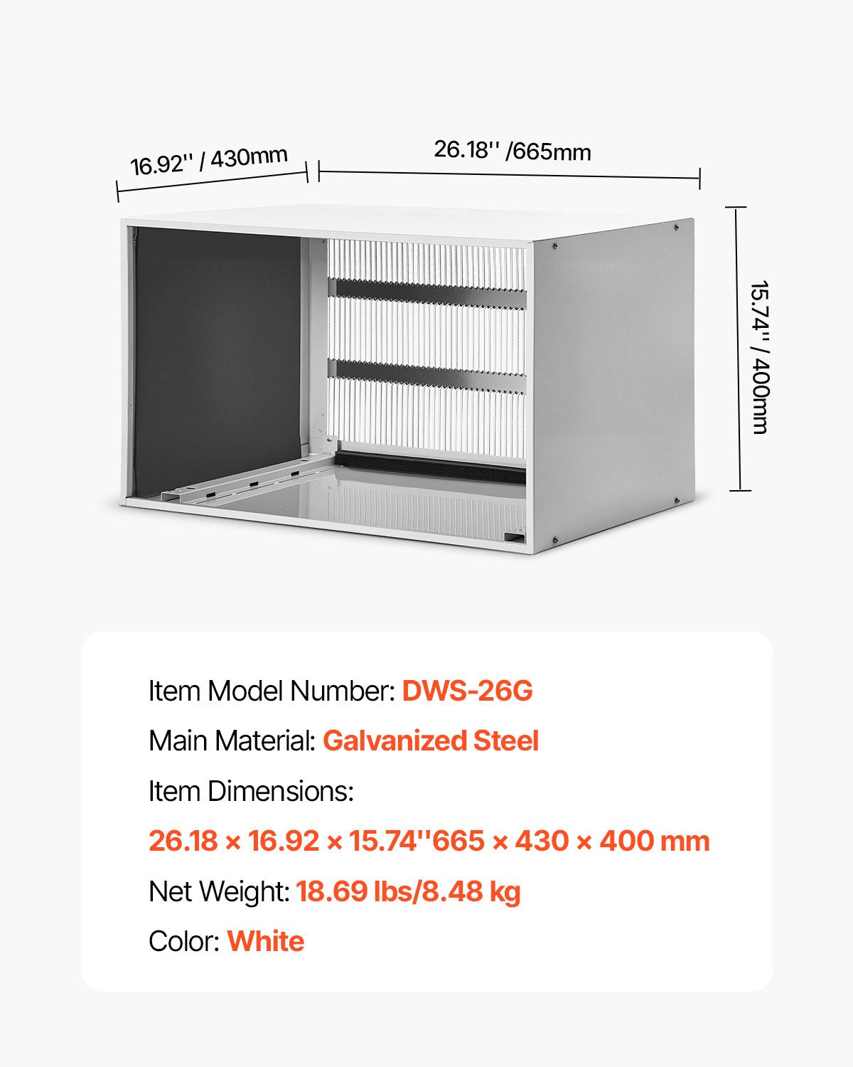 BBQs & Accessories: VEVOR Air Conditioner Wall Sleeve 26 in with Exterior Grille Wall AC Sleeve