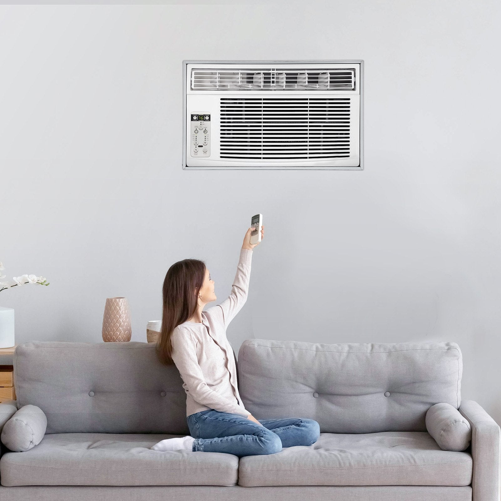BBQs & Accessories: VEVOR Air Conditioner Wall Sleeve 26 in with Exterior Grille Wall AC Sleeve