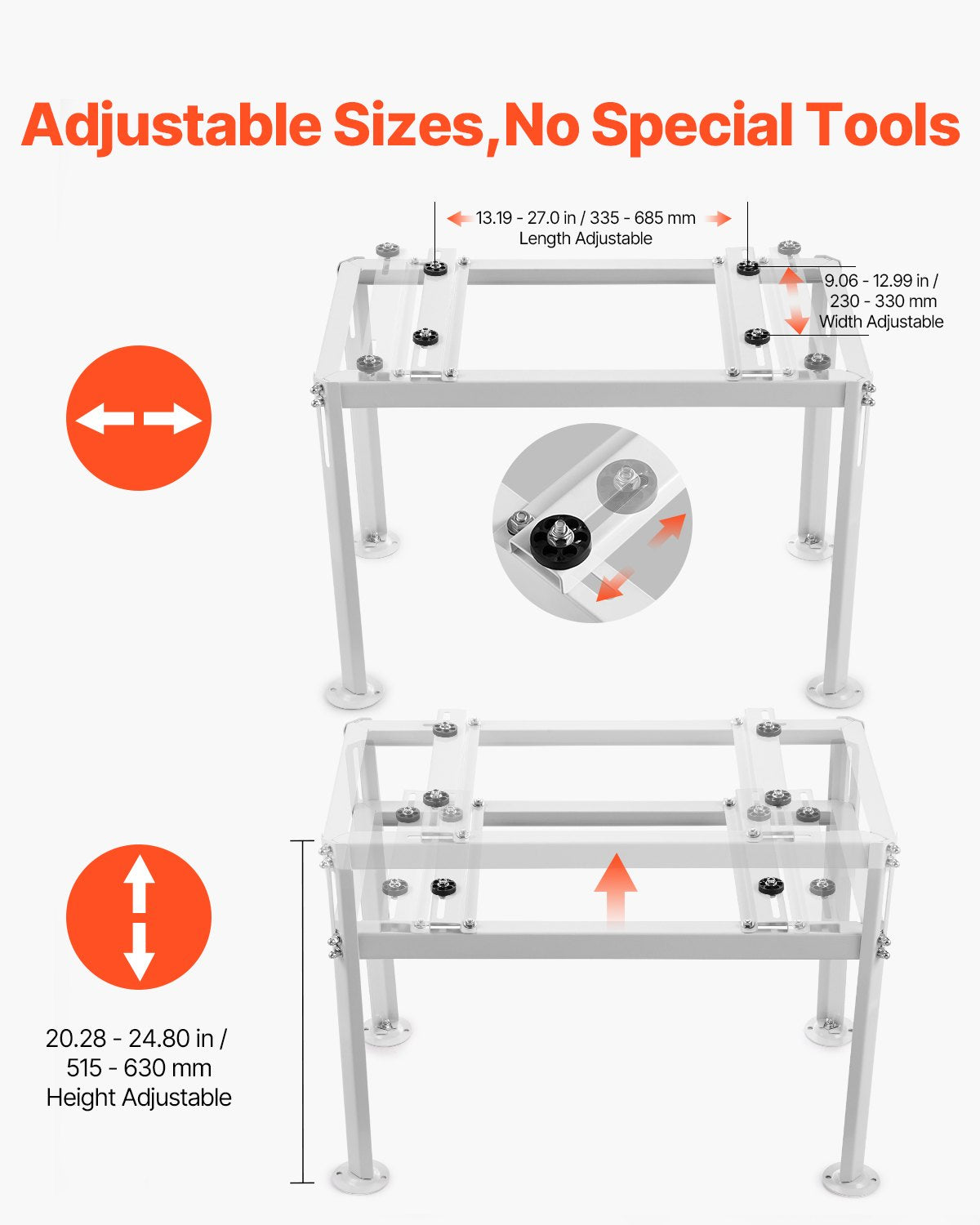 Bicycle Parts: VEVOR Mini Split Ground Stand Adjustable Anti Vibration for 9000-18000 BTU