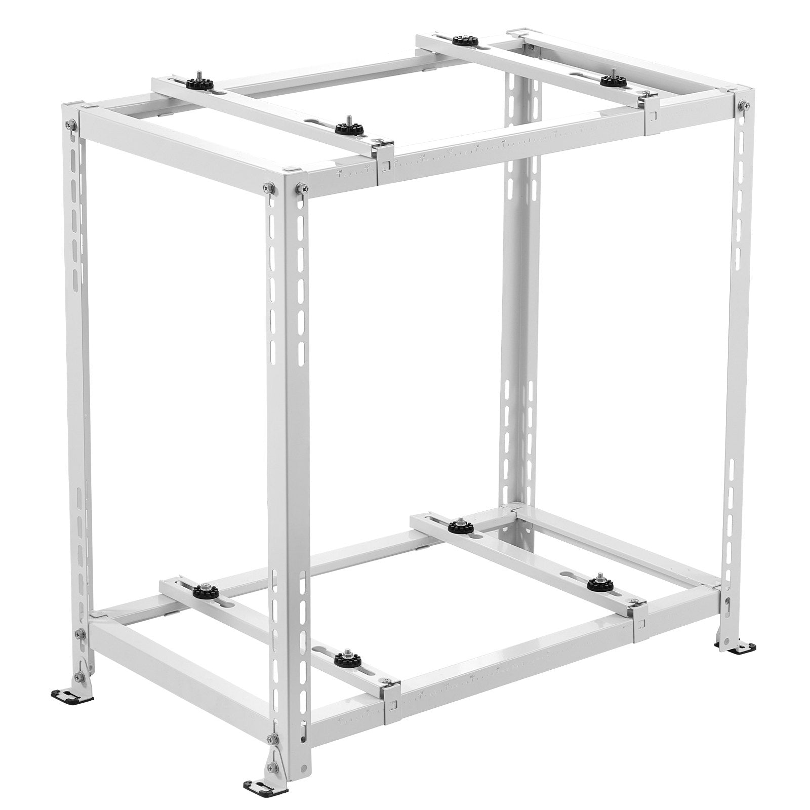 Mini Split Ground Stand, Anti-Vibration Mini Split Stand for 9000-18000 BTU Ductless Air Conditioner Heat Pump, Heavy Duty AC Base Bracket Floor Mount w/ 250kg Max. Load,Dual Levels