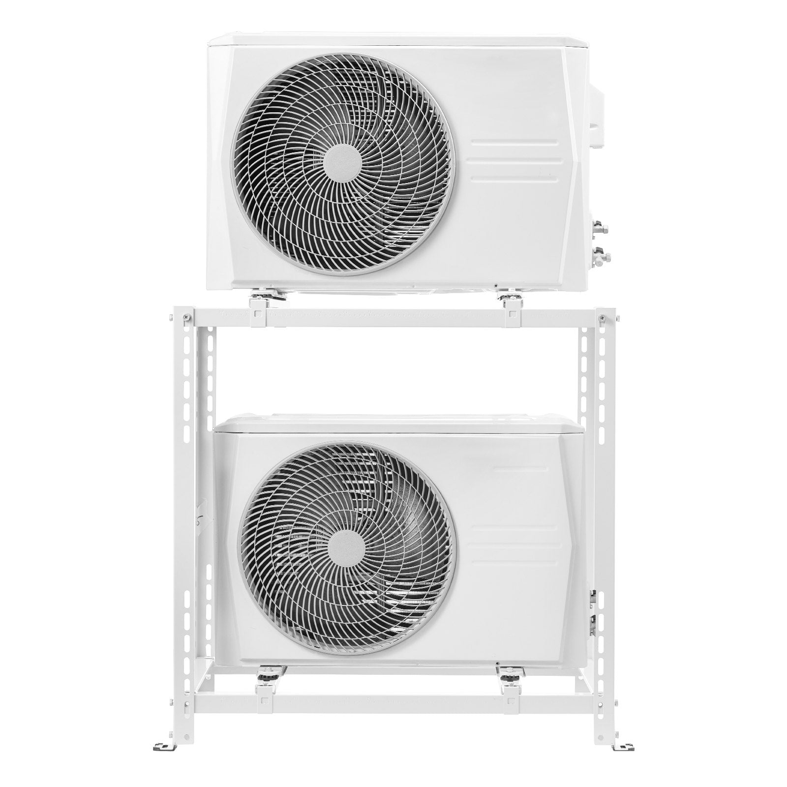 Mini Split Ground Stand, Anti-Vibration Mini Split Stand for 9000-18000 BTU Ductless Air Conditioner Heat Pump, Heavy Duty AC Base Bracket Floor Mount w/ 250kg Max. Load,Dual Levels