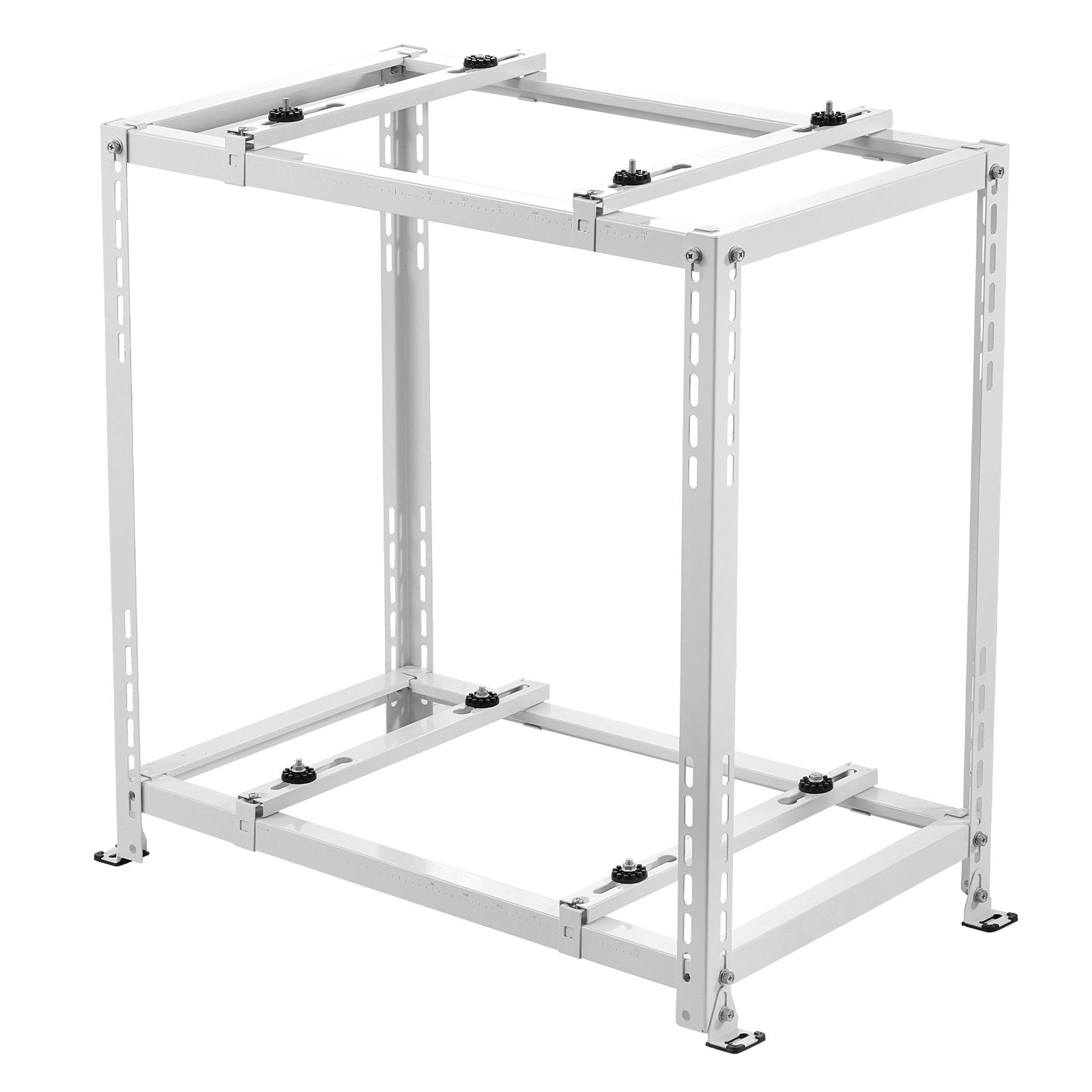 Mini Split Ground Stand, Anti-Vibration Mini Split Stand for 9000-18000 BTU Ductless Air Conditioner Heat Pump, Heavy Duty AC Base Bracket Floor Mount w/ 250kg Max. Load,Dual Levels