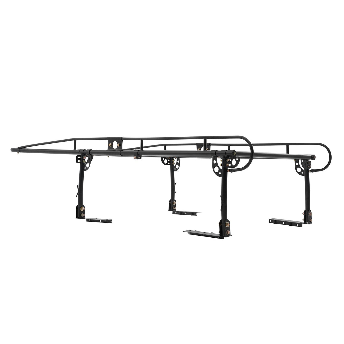 Truck Ladder Rack, 1000 LBS / 454 KG Strong Capacity Truck Racks, Non-Drilling / Drilling Installation for Long or Heavy Cargo, 43.3-63 inch Adjustable Width for Kayak, Ladder, Surfboard, Lumber