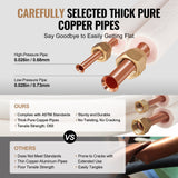 Automotive Repair & Speciality Tools: VEVOR 4876.8mm Mini Split Line Set, 6.4 & 12.7mm O.D Copper Pipes Tubing and Triple-Layer Insulation, for Air Conditioning or Heating Pump Equipment & HVAC with Rich Accessories (18ft Connection Cable