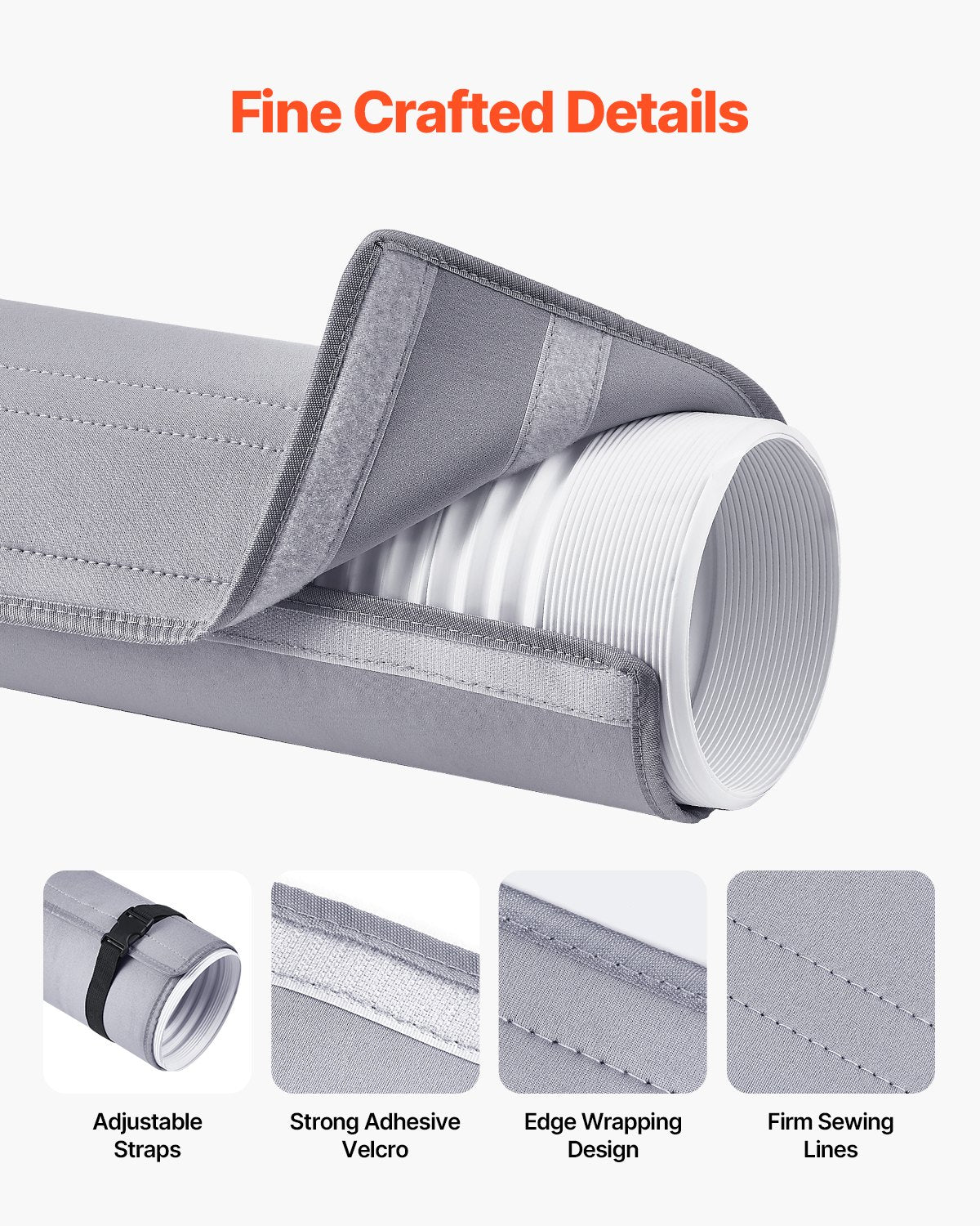 Air Compressors Accessories: VEVOR Air Conditioner Hose Cover Wrap Portable AC Insulated Exhaust Hose Sleeve