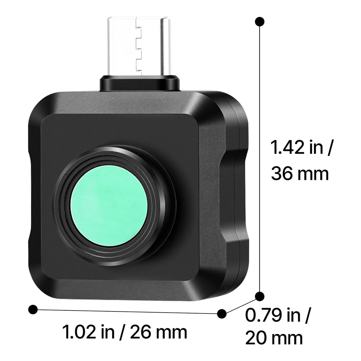 Thermal Imaging Camera for Android, 320 x 240 TISR Super Resolution, 25HZ Refresh Rate Infrared Thermal Imager for Smartphone Tablet, 160 x 120 IR Resolution, -20°C to 550°C & 15 Color Palettes