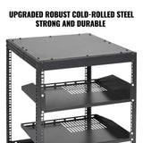 Basketball & Basketball Accessories: VEVOR 12U Open Frame Server Rack, 15''-40'' Adjustable Depth, Free Standing or Wall Mount Network Server Rack, 4 Post AV Rack with Casters, Holds All Your Networking IT Equipment AV Gear Router Modem