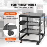 Basketball & Basketball Accessories: VEVOR 12U Open Frame Server Rack, 15''-40'' Adjustable Depth, Free Standing or Wall Mount Network Server Rack, 4 Post AV Rack with Casters, Holds All Your Networking IT Equipment AV Gear Router Modem