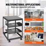 Basketball & Basketball Accessories: VEVOR 12U Open Frame Server Rack, 15''-40'' Adjustable Depth, Free Standing or Wall Mount Network Server Rack, 4 Post AV Rack with Casters, Holds All Your Networking IT Equipment AV Gear Router Modem