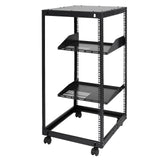 Basketball & Basketball Accessories: VEVOR 20U Open Frame Server Rack, 15''-40'' Adjustable Depth, Free Standing or Wall Mount Network Server Rack, 4 Post AV Rack with Casters, Holds All Your Networking IT Equipment AV Gear Router Modem