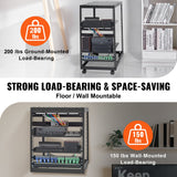 Basketball & Basketball Accessories: VEVOR 20U Open Frame Server Rack, 15''-40'' Adjustable Depth, Free Standing or Wall Mount Network Server Rack, 4 Post AV Rack with Casters, Holds All Your Networking IT Equipment AV Gear Router Modem