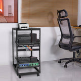 Basketball & Basketball Accessories: VEVOR 20U Open Frame Server Rack, 15''-40'' Adjustable Depth, Free Standing or Wall Mount Network Server Rack, 4 Post AV Rack with Casters, Holds All Your Networking IT Equipment AV Gear Router Modem