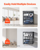 Desktops & Accessories: VEVOR 12U Open Frame Network Rack, 585 mm Depth, Wall Mounted or Floor Standing Server Rack, Heavy Duty 4 Post, with Vented Shelves & Mounting Hardware, Holds All Your Networking IT Equipment AV Gear