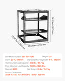 Desktops & Accessories: VEVOR 12U Open Frame Network Rack, 585 mm Depth, Wall Mounted or Floor Standing Server Rack, Heavy Duty 4 Post, with Vented Shelves & Mounting Hardware, Holds All Your Networking IT Equipment AV Gear