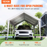 Canopies & Gazebos: VEVOR Carport Car Canopy Garage Shelter Tent 10x20ft with 8 Poles for Auto Boats