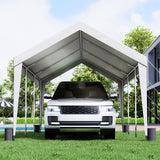Canopies & Gazebos: VEVOR Carport Car Canopy Garage Shelter Tent 10x20ft with 8 Poles for Auto Boats