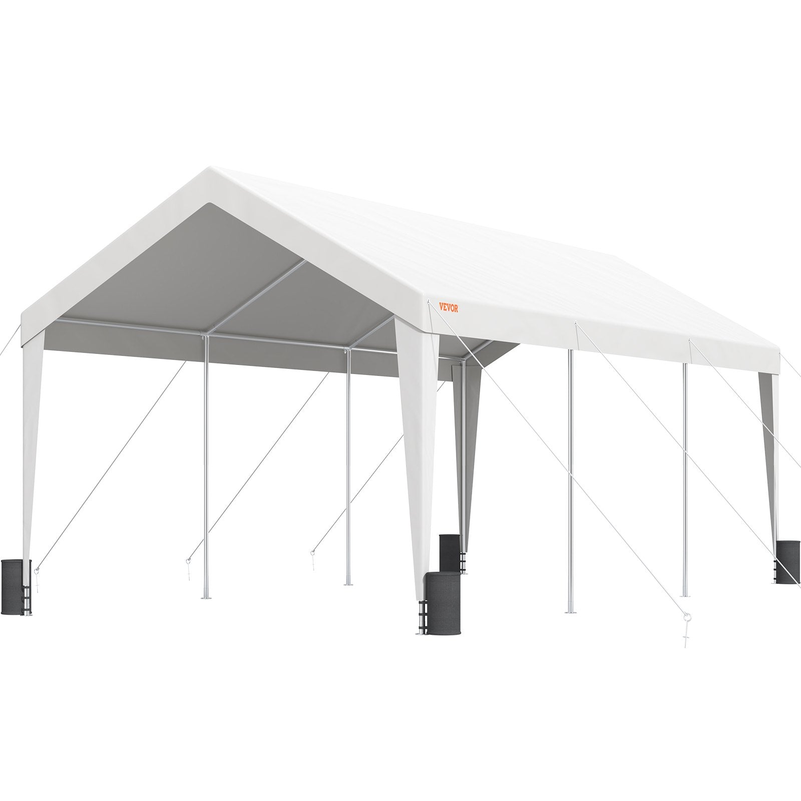 Canopies & Gazebos: VEVOR Carport Car Canopy Garage Shelter Tent 10x20ft with 8 Poles for Auto Boats