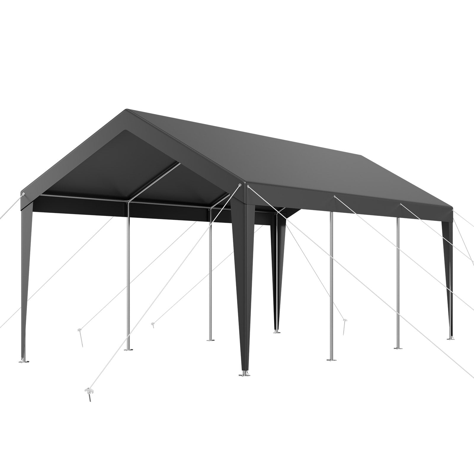Carport Car Canopy 10 x 20 FT Heavy Duty Portable Car Shelter Tent Grey